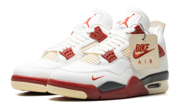 Air Jordan 4 Retro x Nigel Sylvester 'Brick After Brick' – White / Red | IQ8055-100