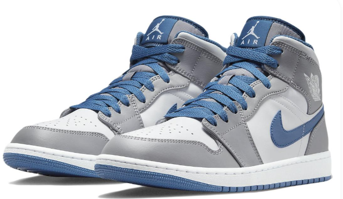 Air Jordan 1 Mid 'Cement Grey True Blue' | DQ8426-014