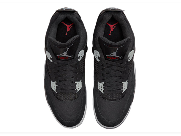 Air Jordan 4 Retro SE 'Black Canvas' (2022) DH7138-006 – Black / Light Steel Grey / Fire Red
