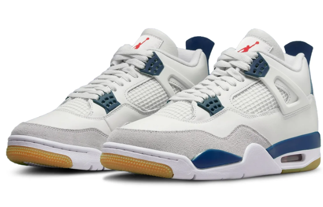 Nike SB x Air Jordan 4 White Navy(2990）