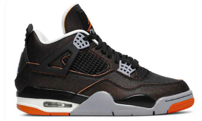 Wmns Air Jordan 4 Retro 'Starfish' (2021) – Black / Starfish Orange