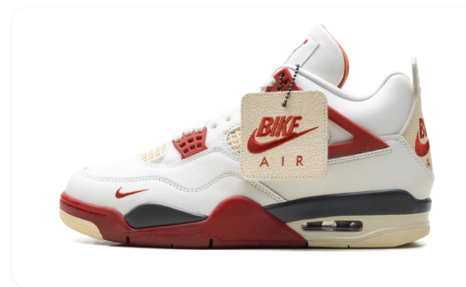 Air Jordan 4 Retro x Nigel Sylvester 'Brick After Brick' – White / Red | IQ8055-100