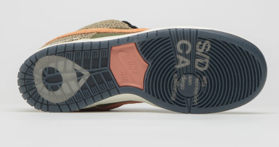 Nike SB x Arts-Rec Dunk Low Pro 'Khaki/Amber Brown' (Rough Green/Rust Pink)