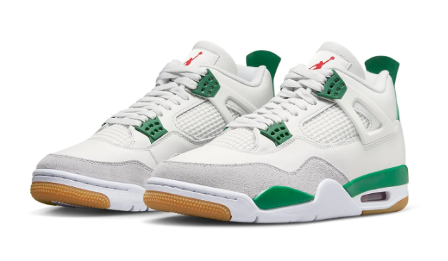 Air Jordan 4 Retro SB 'Pine Green' DR5415-103 – White / Pine Green / Neutral Grey