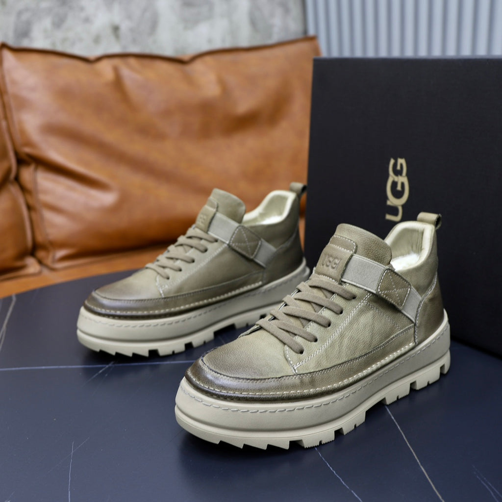 UGG High-Top Sneaker – Olive Green Chunky Sole