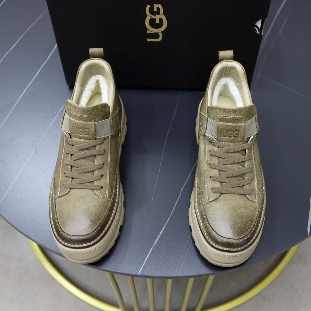 UGG High-Top Sneaker – Olive Green Chunky Sole