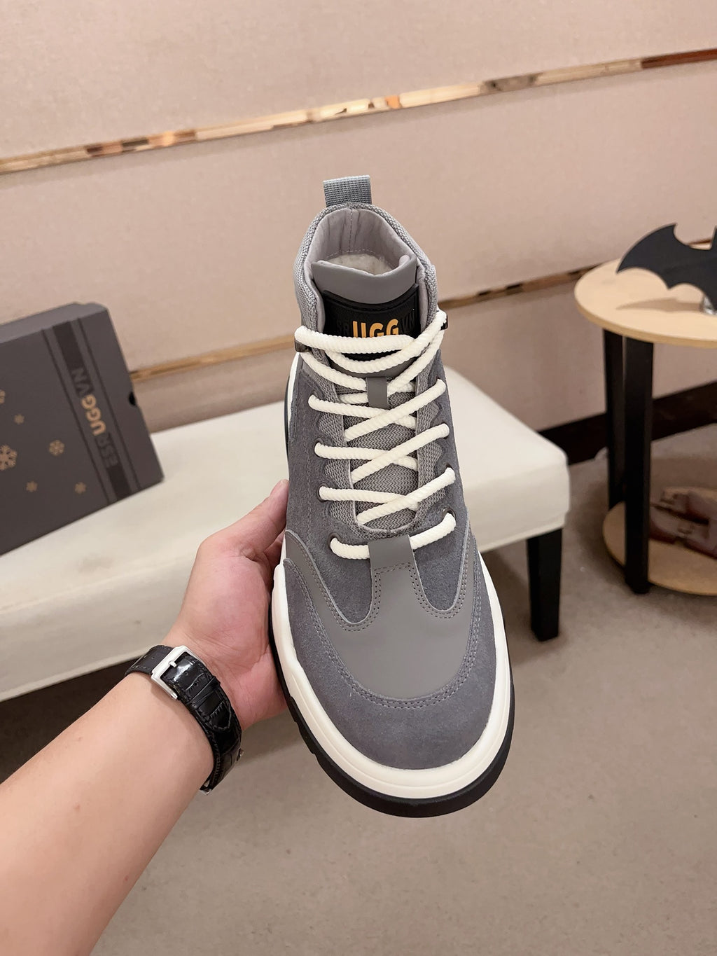UGG High-Top Sneaker – Steel Grey Suede