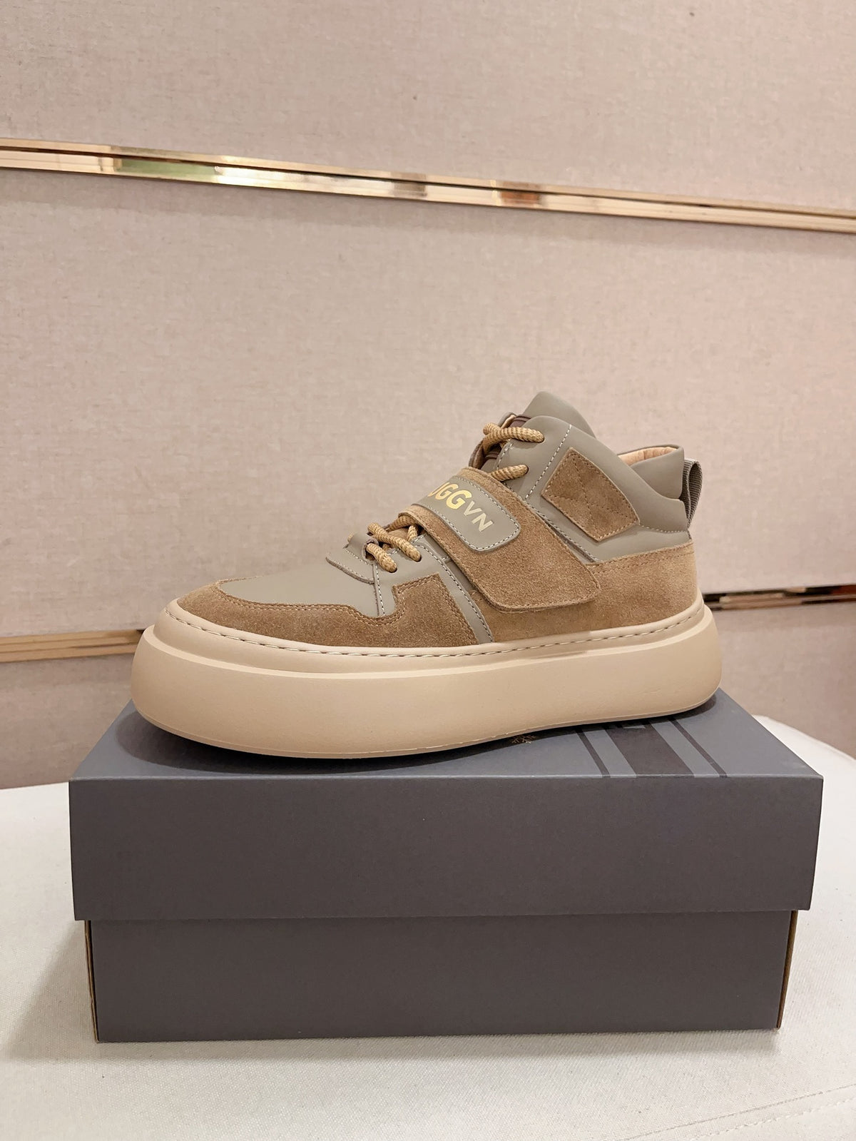 UGG Platform Mid-Top Sneaker – Sand Suede