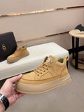 UGG Platform Low-Top Sneaker – Butter Yellow Leather | Silver Hardware & Cream Sole | Sizes 39–44