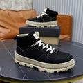 UGG High-Top Sneaker – Black Suede | Cream Lug Sole & White Contrast