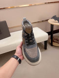 UGG Men's High-Top Sneaker – Blue Grey & Tan Colorblock | Suede & Leather | Chunky Platform Sole