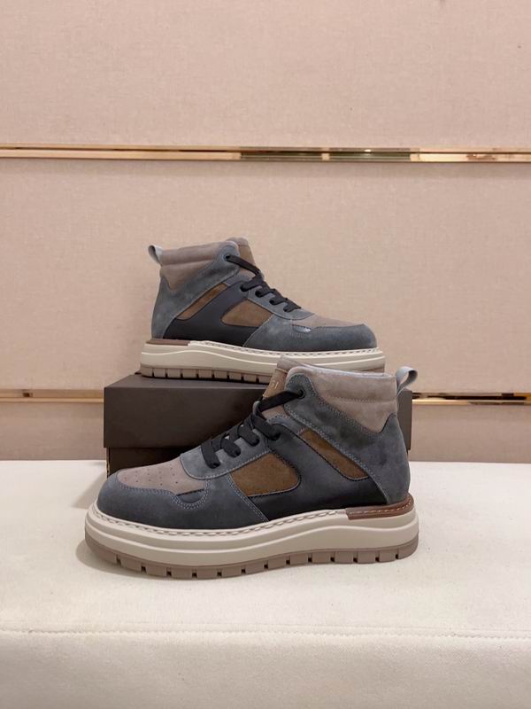 UGG Men's High-Top Sneaker – Blue Grey & Tan Colorblock | Suede & Leather | Chunky Platform Sole
