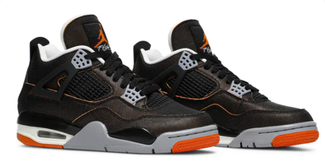 Wmns Air Jordan 4 Retro 'Starfish' (2021) – Black / Starfish Orange